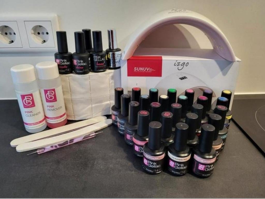 Complete Pink Gellac set, Ophalen, Zo goed als nieuw, Overige kleuren, Handen en Nagels