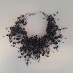 Korte weelderige volle kralen ketting, zwart, Sieraden, Tassen en Uiterlijk, Kettingen, Verzenden, Zo goed als nieuw, Zwart, Overige materialen