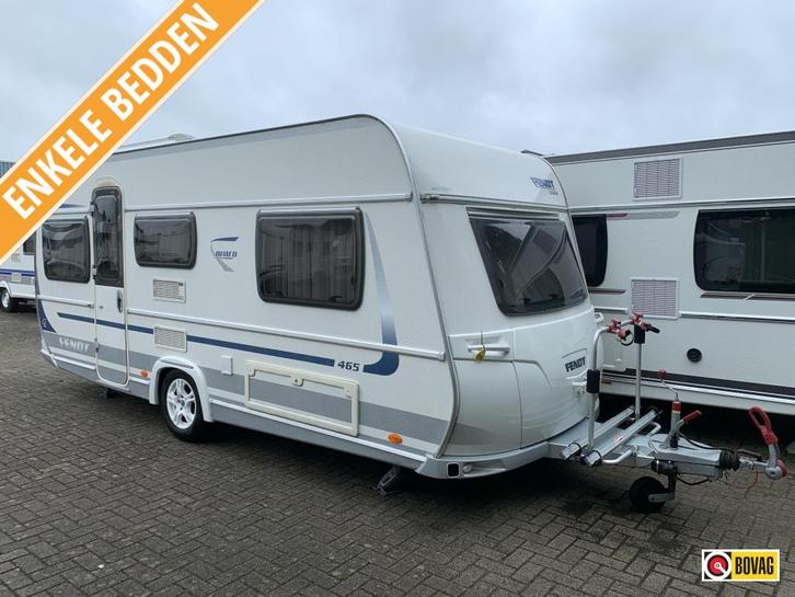 Fendt Bianco 465 TG Mover/Airco/Voortent, Caravans en Kamperen, Caravans, Bedrijf, tot en met 4, 1000 - 1250 kg, Rondzit, Fendt