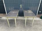 Vintage Gispen tafel, Ophalen, Gebruikt, Metaal of Aluminium, Vintage