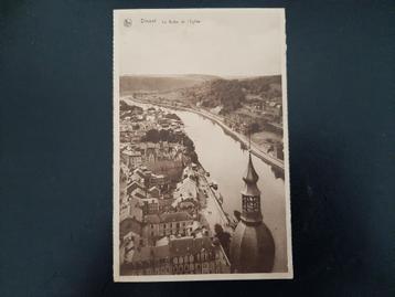 Dinant, kerktoren, zicht op rivier, mooie zegel/stempel 1934