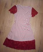 Rood Wit Gestreepte Jurk met Kant DIDI (S), Didi, Ophalen of Verzenden, Knielengte, Maat 36 (S)