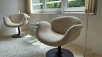 2x Artifort Tulip stoel, bekleding stof grofgewoven beige, Ophalen, Twee, Bruin, Metaal