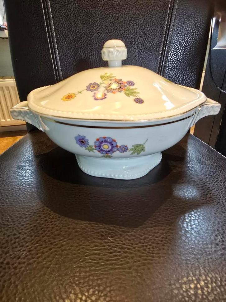 Antieke Soepterrine Wille & Co Amsterdam, Antiek en Kunst, Antiek | Servies compleet, Ophalen