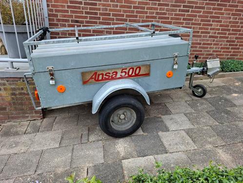 Ansa 500 aanhang-/bagagewagen 145 x 86 x 37(bak)+13 (deksel), Auto diversen, Aanhangers en Bagagewagens, Gebruikt, Ophalen