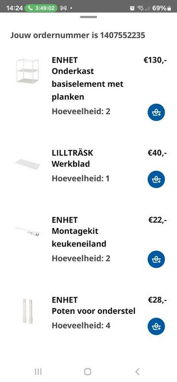 Enhet Ikea keukeneiland en bovenkasten - afbeelding 2