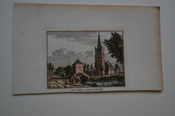 KORTENHOEF GEKLEURDE KOPERGRAVURE H. SPILMAN ANNO 1720 E76 beschikbaar voor biedingen