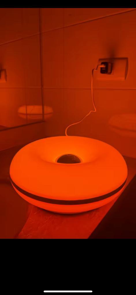 Orbit Glow Ember – oranje designlamp met kabel & touch, Huis en Inrichting, Lampen | Tafellampen, Nieuw, Minder dan 50 cm, Kunststof