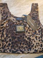 D&G dolce & gabbana top leopard skims tijger gold button, Ophalen of Verzenden, Nieuw, Zonder mouw