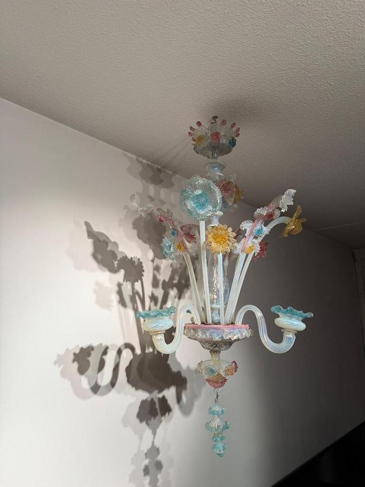 Venetiaanse Murano Lamp - Prachtig!, Huis en Inrichting, Lampen | Kroonluchters, Zo goed als nieuw, Glas, Ophalen