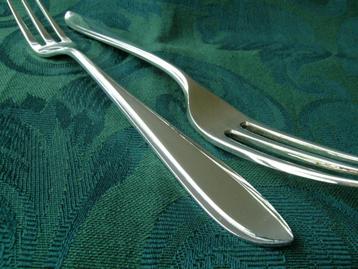 Zilver 2x dessert/kleine vork Puntfilet Gerritsen v Kempen beschikbaar voor biedingen