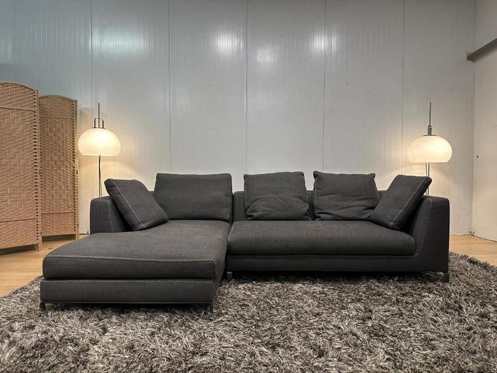 B&B Italia Ray Hoekbank Antraciet - NP: 14.999, Huis en Inrichting, Banken | Bankstellen, Zo goed als nieuw, Hoekbank, Vierpersoons of meer