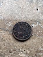 1/2 cent 1898 Wilhelmina, mooie kwaliteit, lastig jaar, Postzegels en Munten, Ophalen of Verzenden, Koningin Wilhelmina, Losse munt