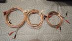 3 sets luidsprekerkabel 1.5mm² + vergulde banaanstekker aan, Ophalen of Verzenden, Nieuw, 2 tot 5 meter, Luidsprekerkabel