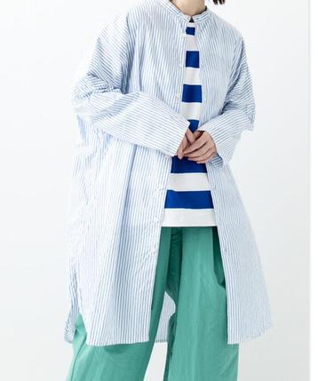 Veritecoeur Japan lange gestreepte blouse katoen mt S/L beschikbaar voor biedingen