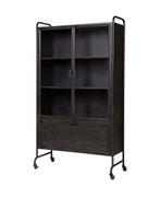 Zwart stalen vitrinekast “BePureHome”, Huis en Inrichting, Kasten | Vitrinekasten, Ophalen, 100 tot 150 cm, Zo goed als nieuw