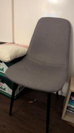Grijze eetkamerstoelen, vier stuks, Ophalen, Gebruikt, Metaal, Vier