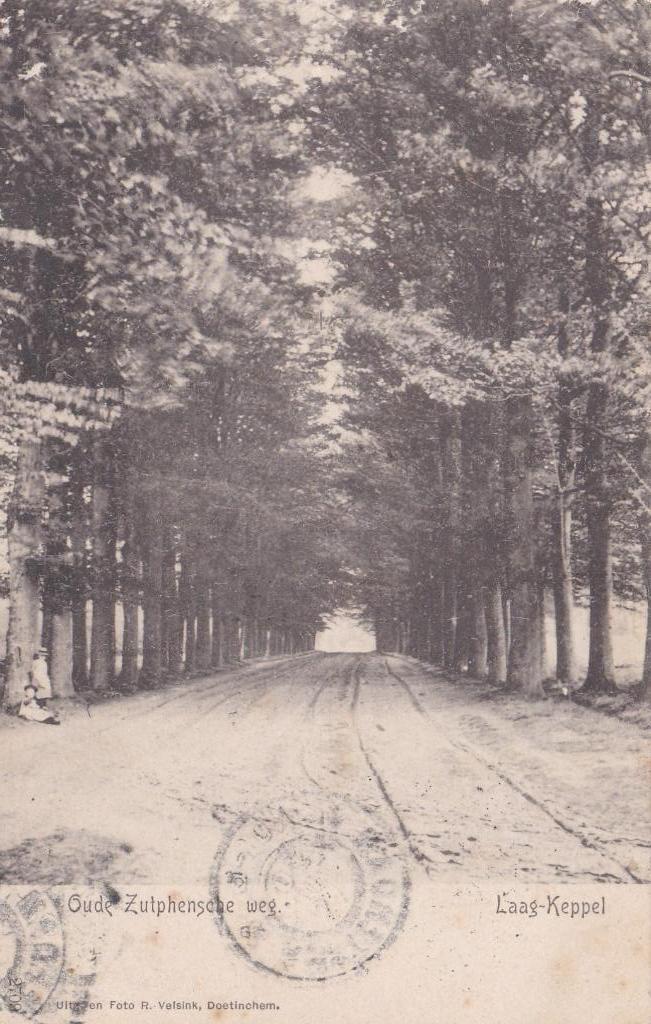 17114 Oud Zutphenseweg Laag Keppel Gelderland kaart 1903, Verzamelen, Ansichtkaarten | Nederland, Gelopen, Gelderland, Voor 1920