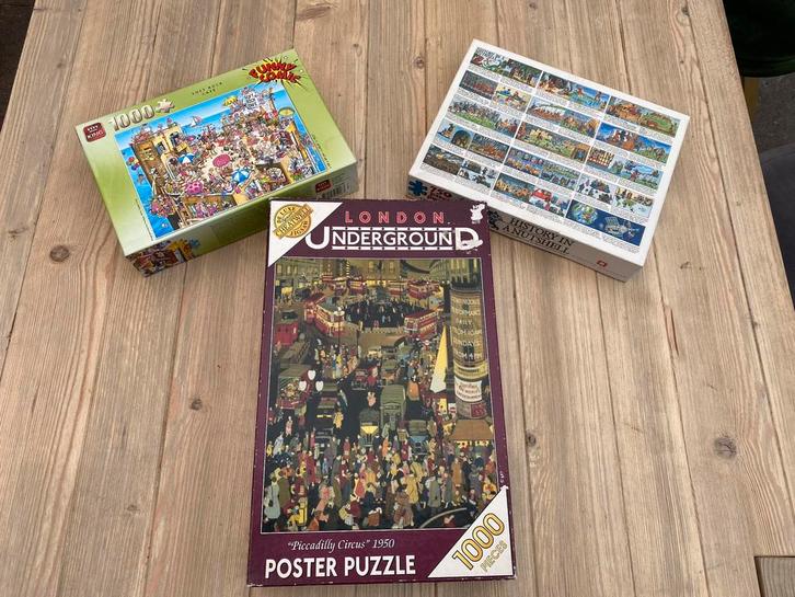 3 leuke kkassieke legpuzzels, Hobby en Vrije tijd, Denksport en Puzzels, Legpuzzel, 500 t/m 1500 stukjes, Ophalen of Verzenden