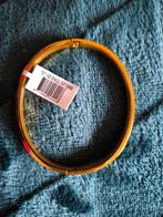 Lucardi Stalen goldplated bangle 5mm voor dames, Ophalen of Verzenden, Nieuw, Goud, Staal