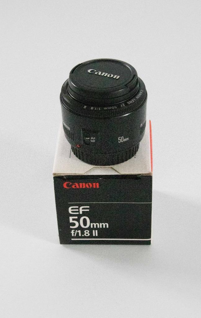 Canon EF 50mm f/1.8 II objectief, Audio, Tv en Foto, Fotografie | Lenzen en Objectieven, Zo goed als nieuw, Standaardlens, Ophalen