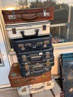 Vintage koffers o.a. KLM, Sieraden, Tassen en Uiterlijk, Koffers, Ophalen, Gebruikt, Leer