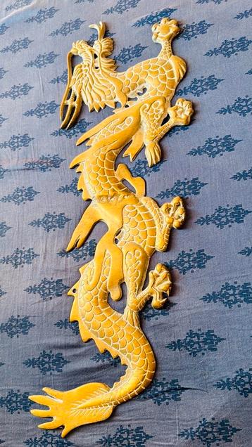 Feng Shui draak wanddecoratie Messing Chinese draak  beschikbaar voor biedingen