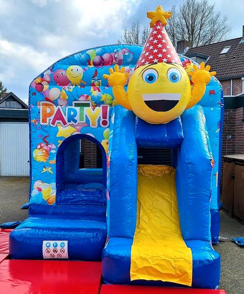 Te huur kleine springkussens met glijbaan, Hobby en Vrije tijd, Feestartikelen | Verhuur, Zo goed als nieuw, Overige, Ophalen