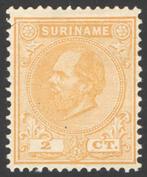 Suriname NVPH nr 2 ongebruikt Koning Willem III 1885, Postzegels en Munten, Postzegels | Suriname, Verzenden, Postfris