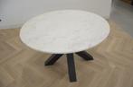 Ronde marmeren tafel 120 cm - wit, Huis en Inrichting, Tafels | Eettafels, Nieuw, Overige materialen, Rond, Ophalen of Verzenden