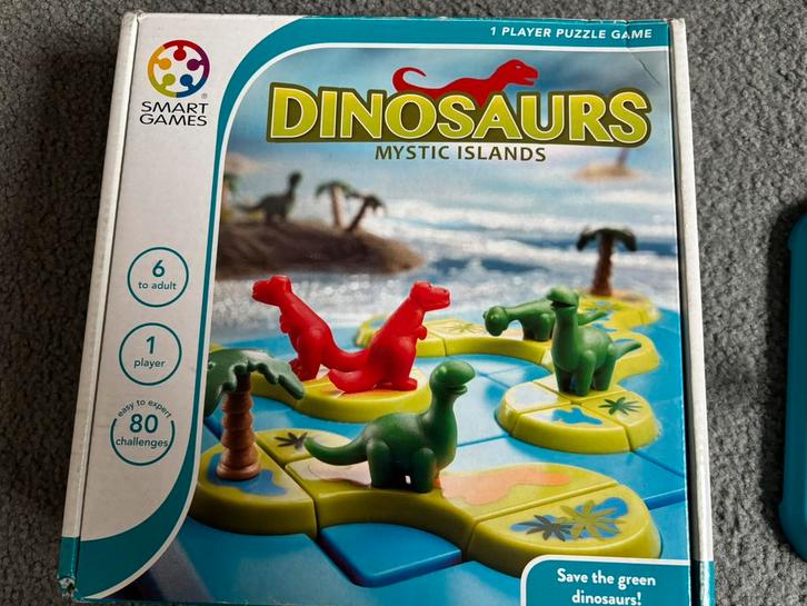 Smart games Dinosaurs, Hobby en Vrije tijd, Gezelschapsspellen | Bordspellen, Zo goed als nieuw, Een of twee spelers, Reisspel