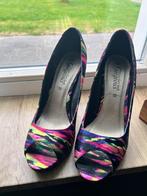 Peeptoe hakken maat 39, Ophalen of Verzenden, Zo goed als nieuw, Zwart