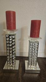 Set kandelaars en spiegel klok, Ophalen of Verzenden, Zo goed als nieuw