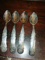 Biedermeier verzilverde theelepels, 4st., Antiek en Kunst, Antiek | Bestek, Ophalen of Verzenden