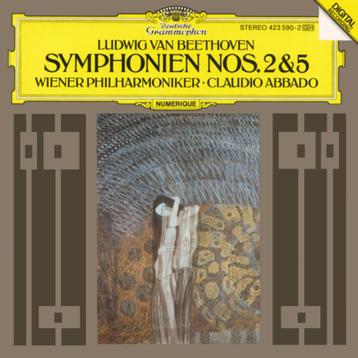 BEETHOVEN Symphonien nos. 2 & 5 CD ABBADO DG TOP CONDITIE beschikbaar voor biedingen
