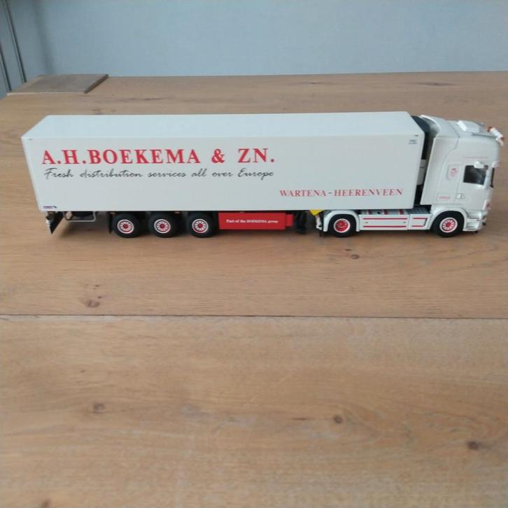 WSI Scania R Topline met koeler A.H Boekema & ZN. Wartena ., Hobby en Vrije tijd, Modelauto's | 1:50, Zo goed als nieuw, Bus of Vrachtwagen