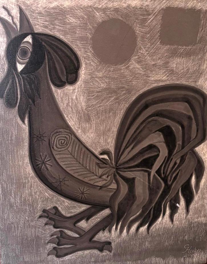 Origineel kunstwerk van Giel Harren (1929–2011), Antiek en Kunst, Kunst | Schilderijen | Modern, Ophalen of Verzenden