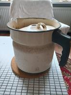 Vintage Emaille Kookpan met Deksel en bakaliete greep, Ophalen of Verzenden