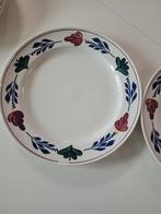 2 Boerenbont Diner Borden - 1 met blus, Ophalen, Gebruikt, Bord(en), Aardewerk