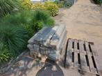 Opsluitbanden beton +/- 42m, Tuin en Terras, Bielzen en Borders, Ophalen, Gebruikt, Beton, Minder dan 100 cm