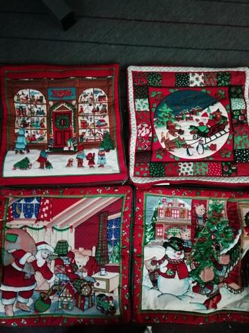 Kerst kussenslopen, 4 stuks beschikbaar voor biedingen