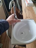 Klein Wastafelbakje 28x28cm met Kraan, Caravans en Kamperen, Ophalen of Verzenden, Gebruikt