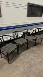4 wishbone stoelen, Huis en Inrichting, Stoelen, Hout, Vier, Gebruikt, Scandinavisch