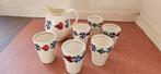 Vintage kan en Bekers Set boerenbont, Ophalen of Verzenden