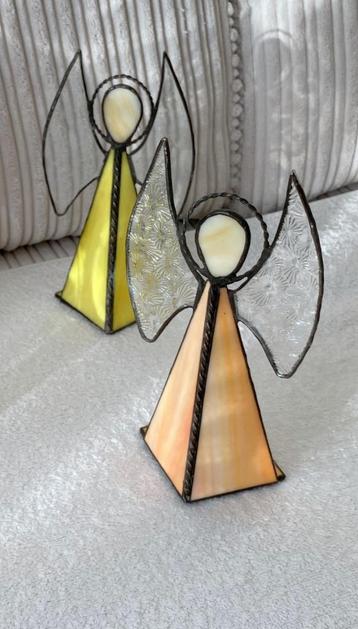 Tiffany glas-in-lood Engel waxinelicht houder /Engel Tiffany beschikbaar voor biedingen