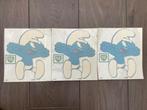 3 Smurfen (raam)stickers uit de jaren 70., Verzamelen, Smurfen, Ophalen of Verzenden, Nieuw, Verschillende Smurfen, Overige typen