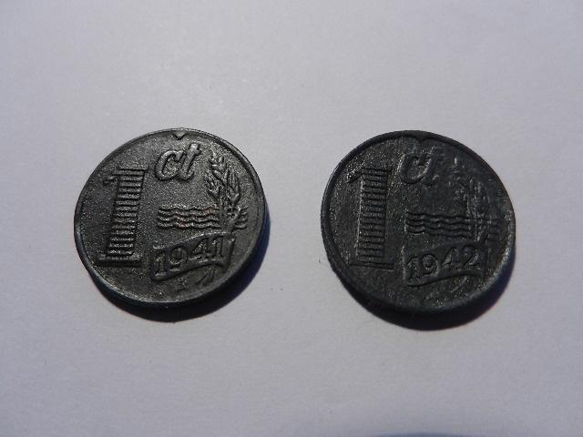 1 cent 1941 1942 1943 1944  zink zie omschrijving, Postzegels en Munten, Munten | Nederland, Losse munt, 1 cent, Koningin Wilhelmina