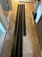 Zwarte overzetplinten (MDF gelakt) - 3 hele + restant, Doe-het-zelf en Verbouw, Plinten en Afwerking, Ophalen, Gebruikt, Mdf, 250 cm of meer