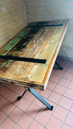 Recycle Houten Eettafel 120x60 cm., Ophalen, Gebruikt, 100 tot 150 cm, 150 tot 200 cm