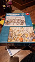 Anton Pieck 2 puzzels Kertsmarkt en koorddansee, Ophalen, 500 t/m 1500 stukjes, Zo goed als nieuw